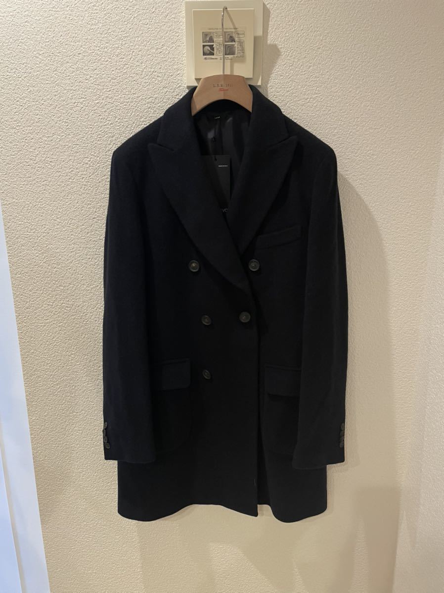 HEVO (イーヴォ) ウール混 ダブル ロングコート BRINDISI