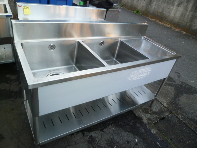 【定番人気，格安】 WT210906H@ タニコー ステンレス2槽水切り付きシンク W1500&times;D600&times;H800 BG＋150 CKK3(流し台、シンク)｜売買されたオークション情報、yahooの商品情報をアーカイブ公開 - オークファン 流し台、シンク