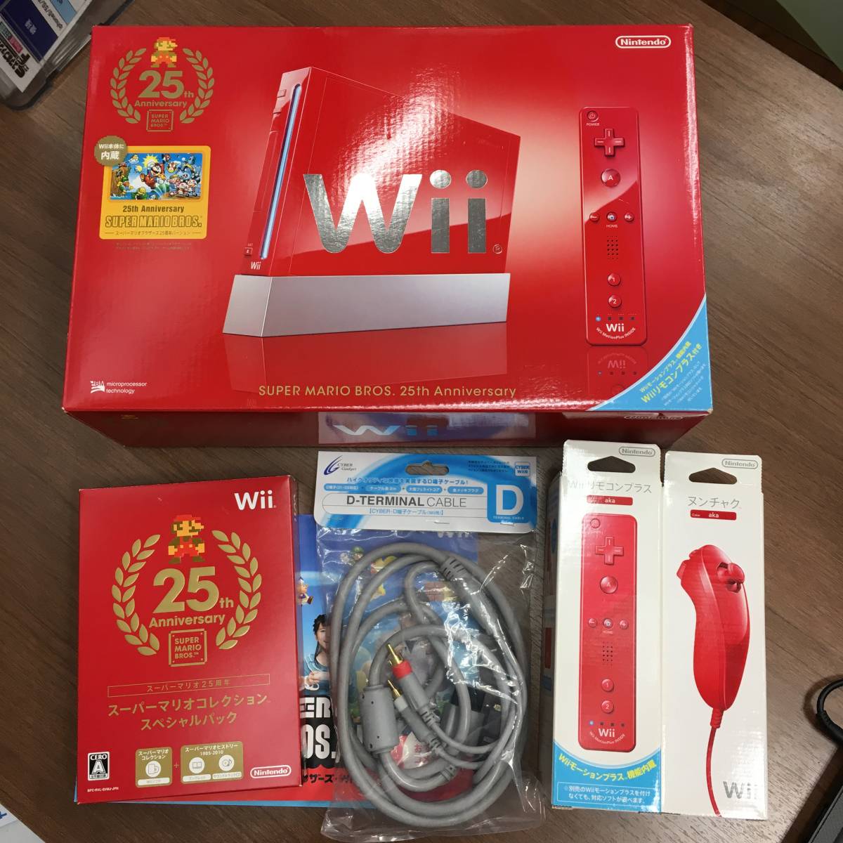 Wii本体 レッド スーパーマリオ25周年仕様 + スーパーマリオ 