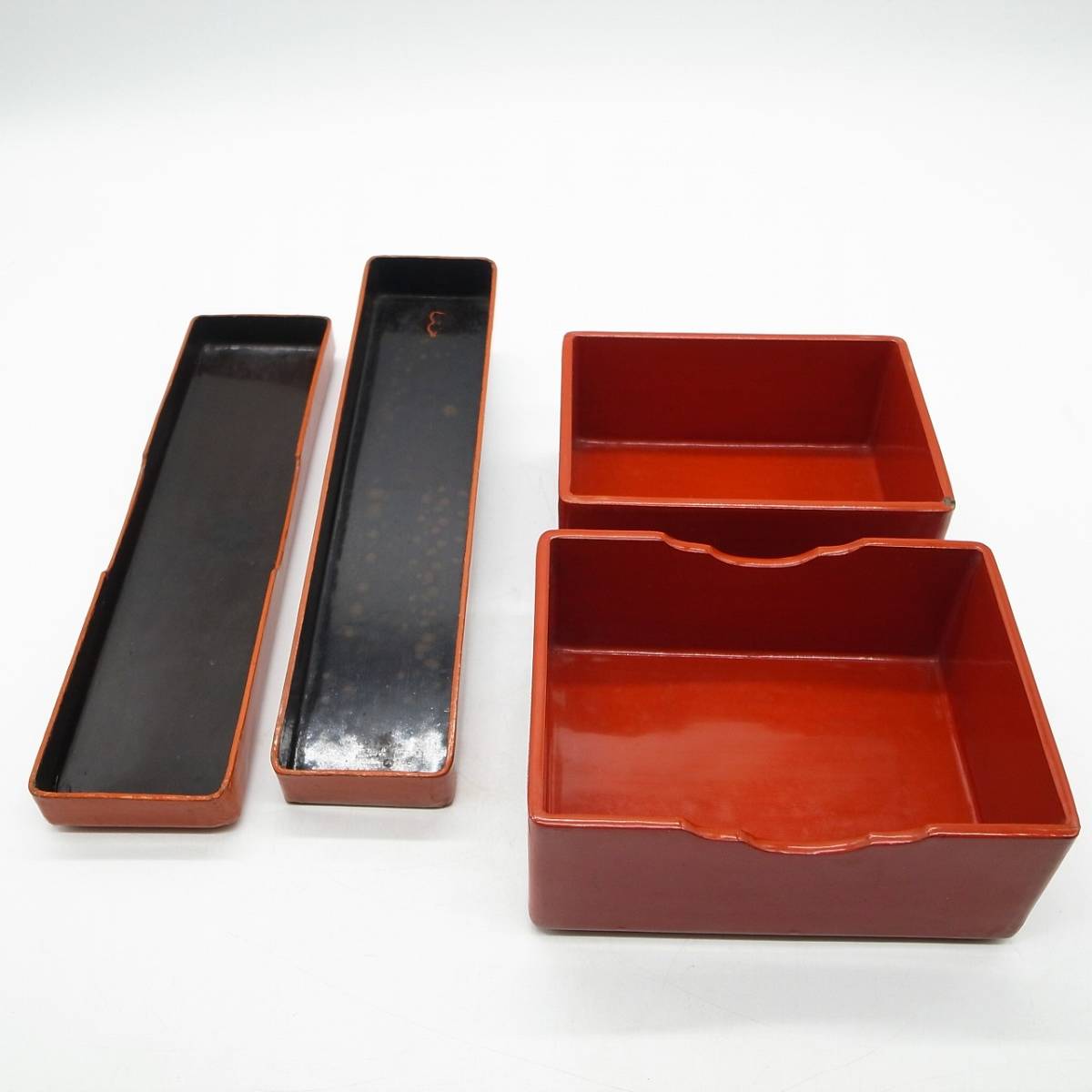 琉球漆器 朱塗り蒔絵 箱 筆箱 文箱 2点(漆芸)｜売買されたオークション 