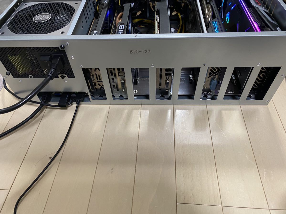 マイニングリグ RX6800，RX6600，RX570*2，RX480 167MH BTC-T37 HIVEOS マイニングマシン