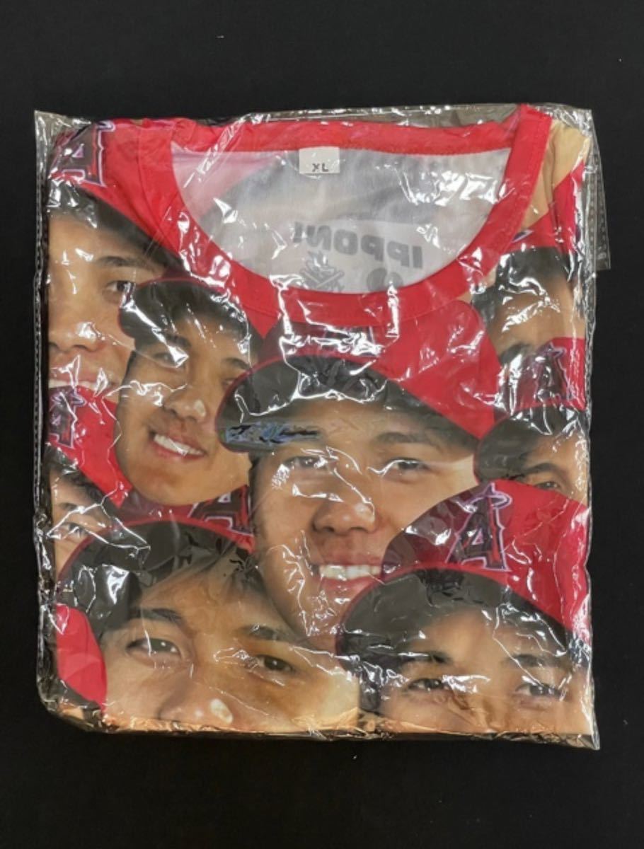 ロサンゼルスエンゼルス 大谷翔平 球場配布限定 顔だらけTシャツ 