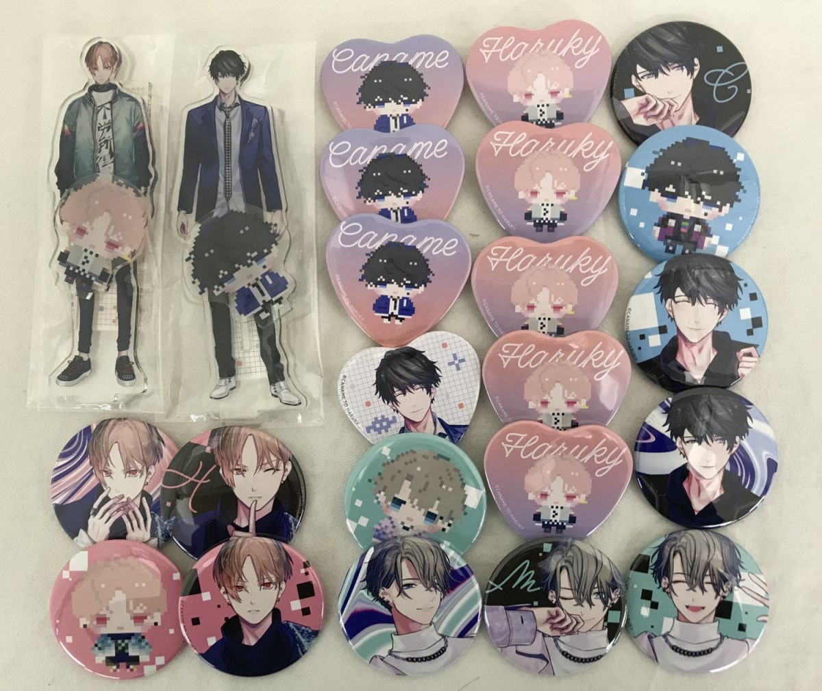 C99】グッズ カナメとハルキー 缶バッジ アクリルスタンドまとめ C99】グッズ カナメとハルキー 缶バッジ アクリルスタンドまとめ