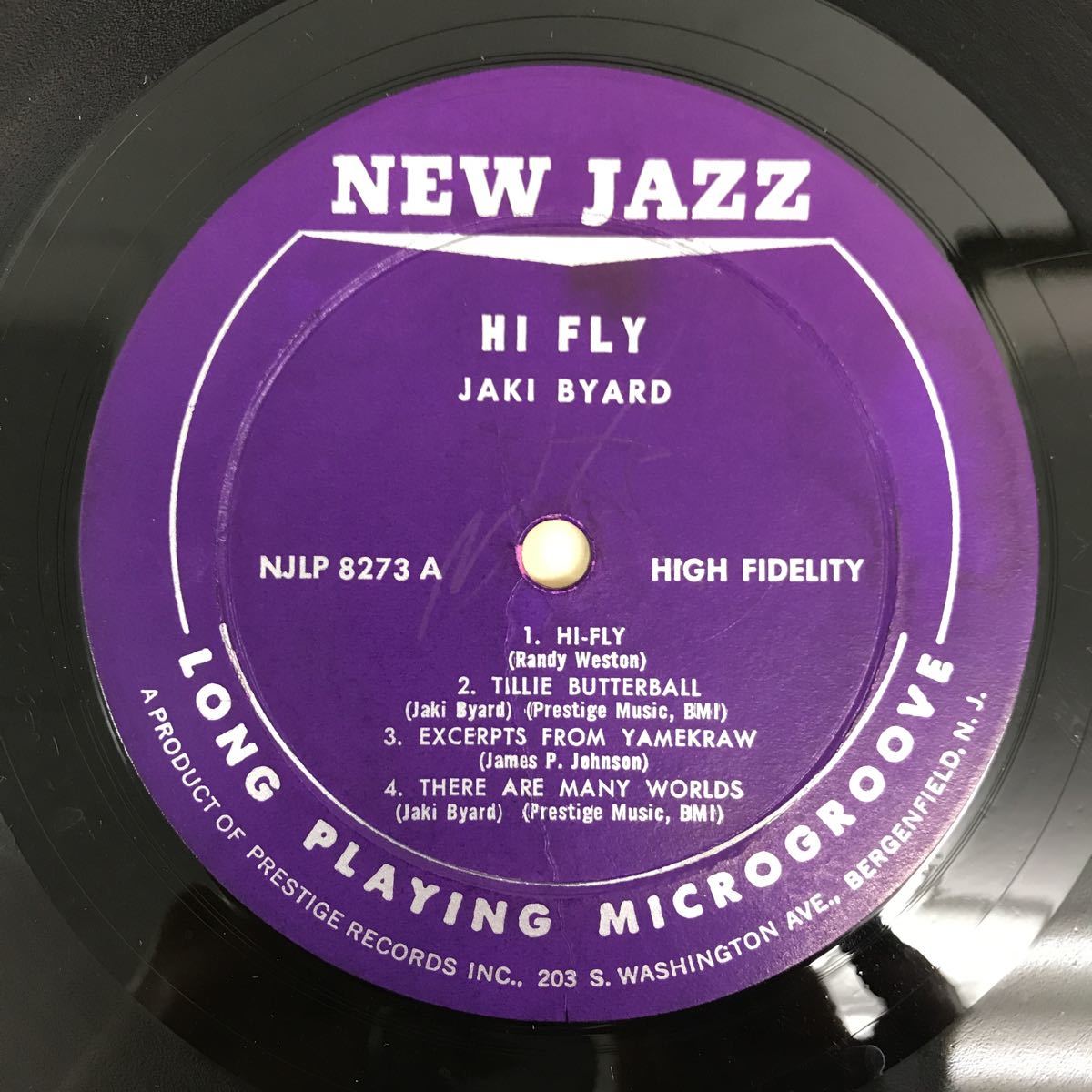 Y0113A2 ジャッキー・バイアード ハイ・フライ LP レコード US盤 NJ 