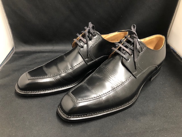 REGALリーガル◆Uチップ レザービジネスシューズ【状態良好】25.5cm 124R Uチップ ビジネスシューズ リーガル シューズ リーガル／REGAL Vチップ