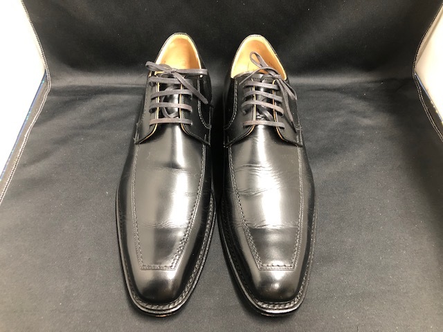 REGALリーガル◆Uチップ レザービジネスシューズ【状態良好】25.5cm 124R Uチップ ビジネスシューズ リーガル シューズ リーガル／REGAL Vチップ