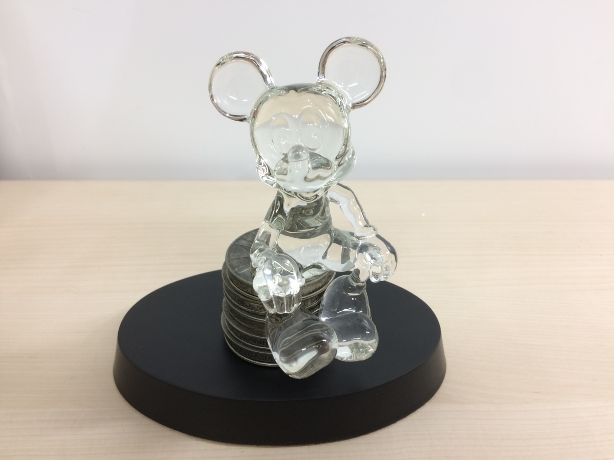 ディズニー アリバスブラザーズ ミッキーマウス ガラスフィギュア 箱 
