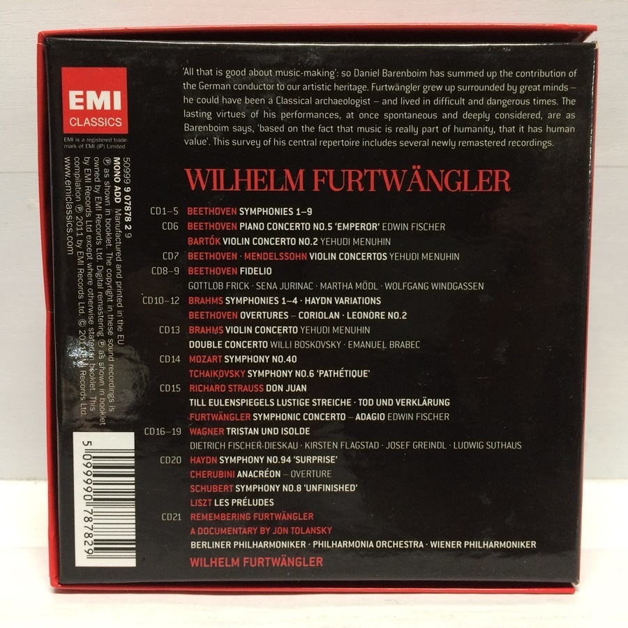 フルトヴェングラー The Great Recordings EMI - THE 21CD｜Yahoo