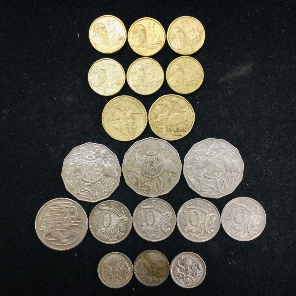 T/外国銭】- オーストラリア 硬貨 2ドル 1ドル 50セント 20セント 10