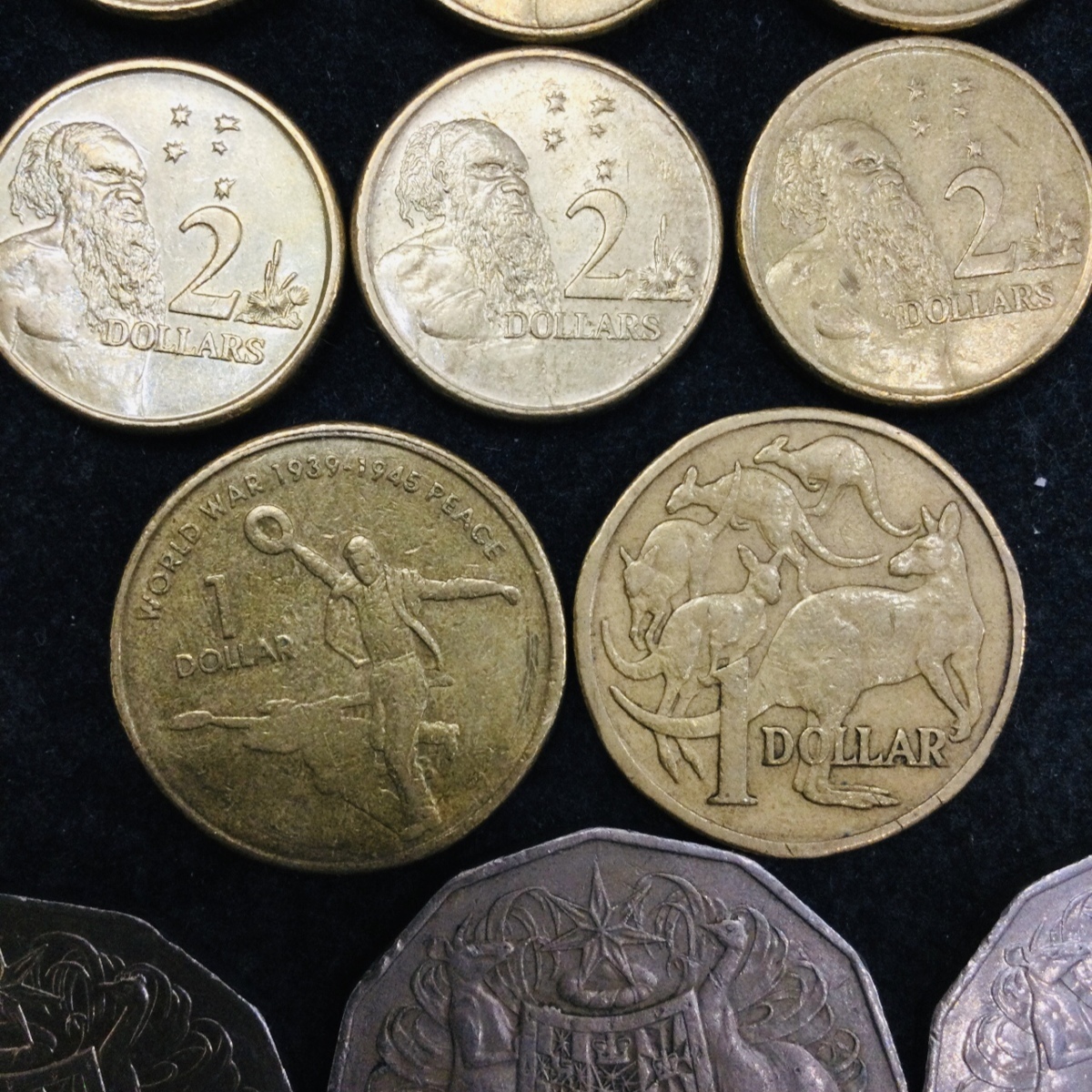 T/外国銭】- オーストラリア 硬貨 2ドル 1ドル 50セント 20セント 10