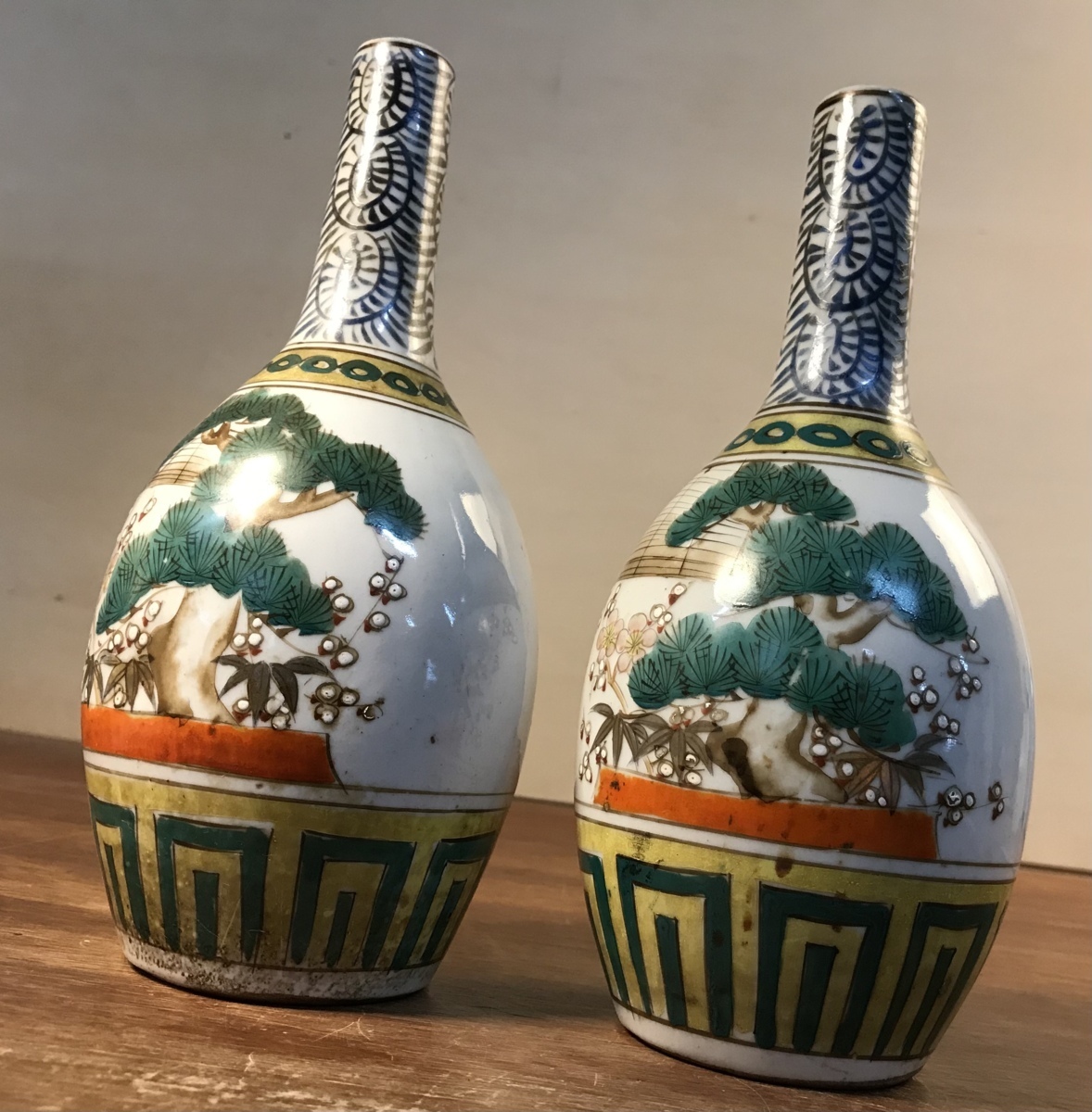 古伊万里 染付 大徳利 時代物 蛸唐草文様 鶴首 花瓶｜Yahoo!フリマ（旧