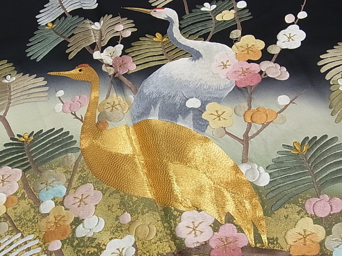 きものcocon☆色留袖☆浜ちりめん/刺繍/作家物/落款印/一ツ紋/しつけ付 