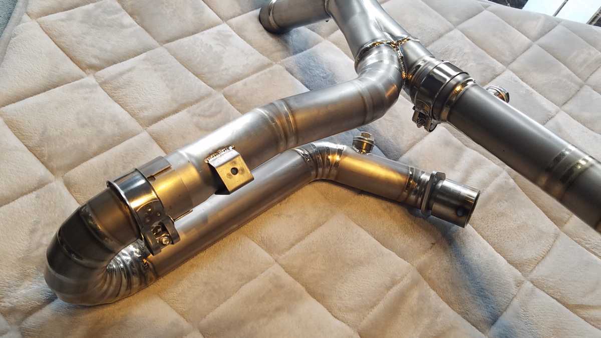 DUCATI MONSTER1100S モトコルセ製チタンフルエキマフラー ドゥカティ モンスター 1100 796 696 チタン製 フルエキ マフラー