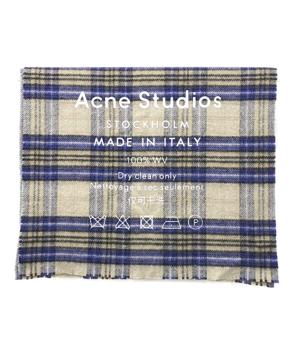 ACNE STUDIOUS アクネ チェック マフラー ウール100% 本田翼(女性用 