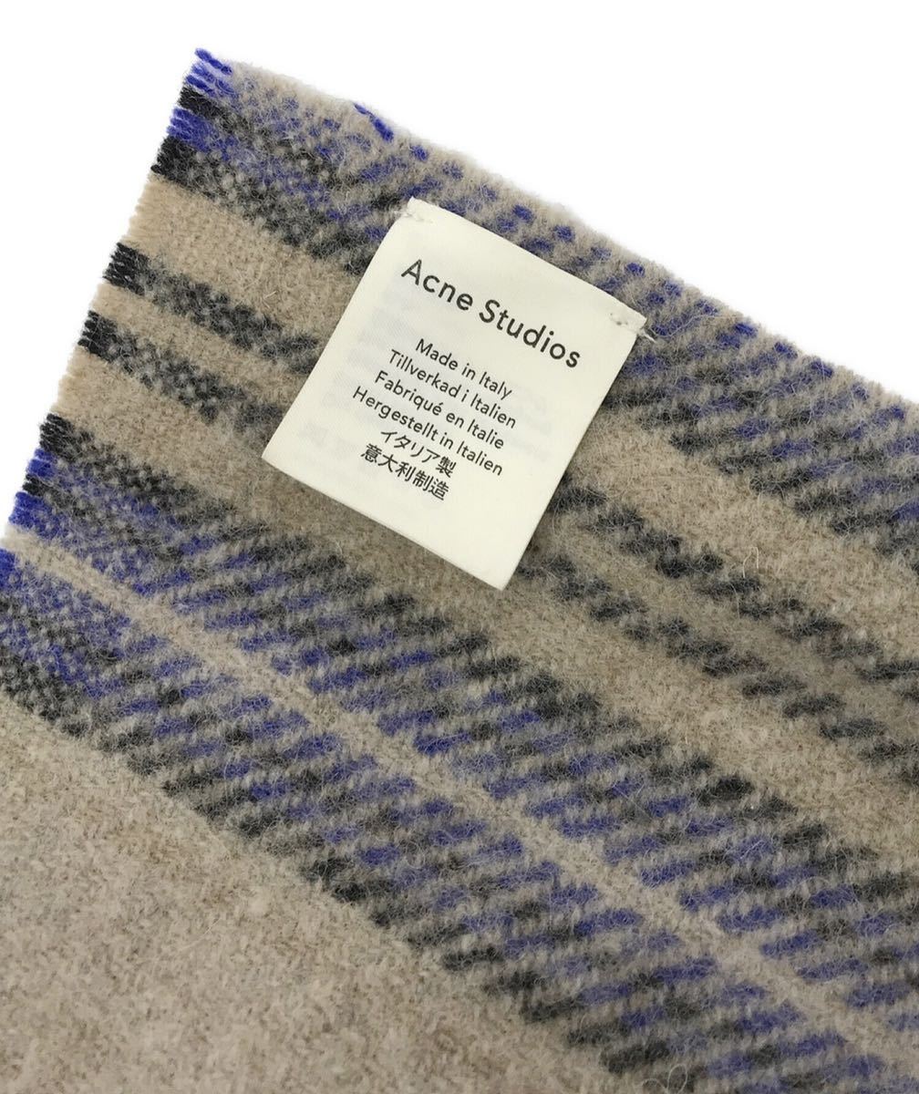 ACNE STUDIOUS アクネ チェック マフラー ウール100% 本田翼(女性用 