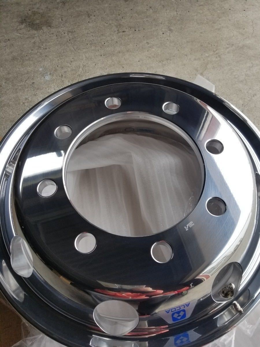 新品②本 大型低床トラック用 アルコア ISO用 アルミホイール 8 