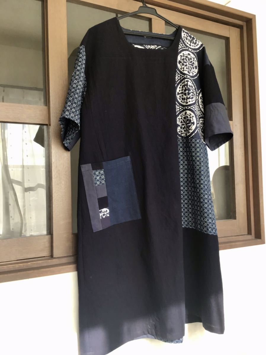 新作入荷，お買い得 着物リメイク　ワンピース　チュニック　木綿　ハンドメイド