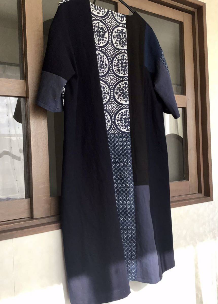 新作入荷，お買い得 着物リメイク　ワンピース　チュニック　木綿　ハンドメイド