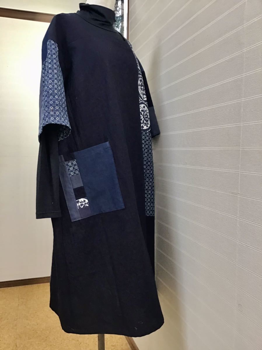 新作入荷，お買い得 着物リメイク　ワンピース　チュニック　木綿　ハンドメイド