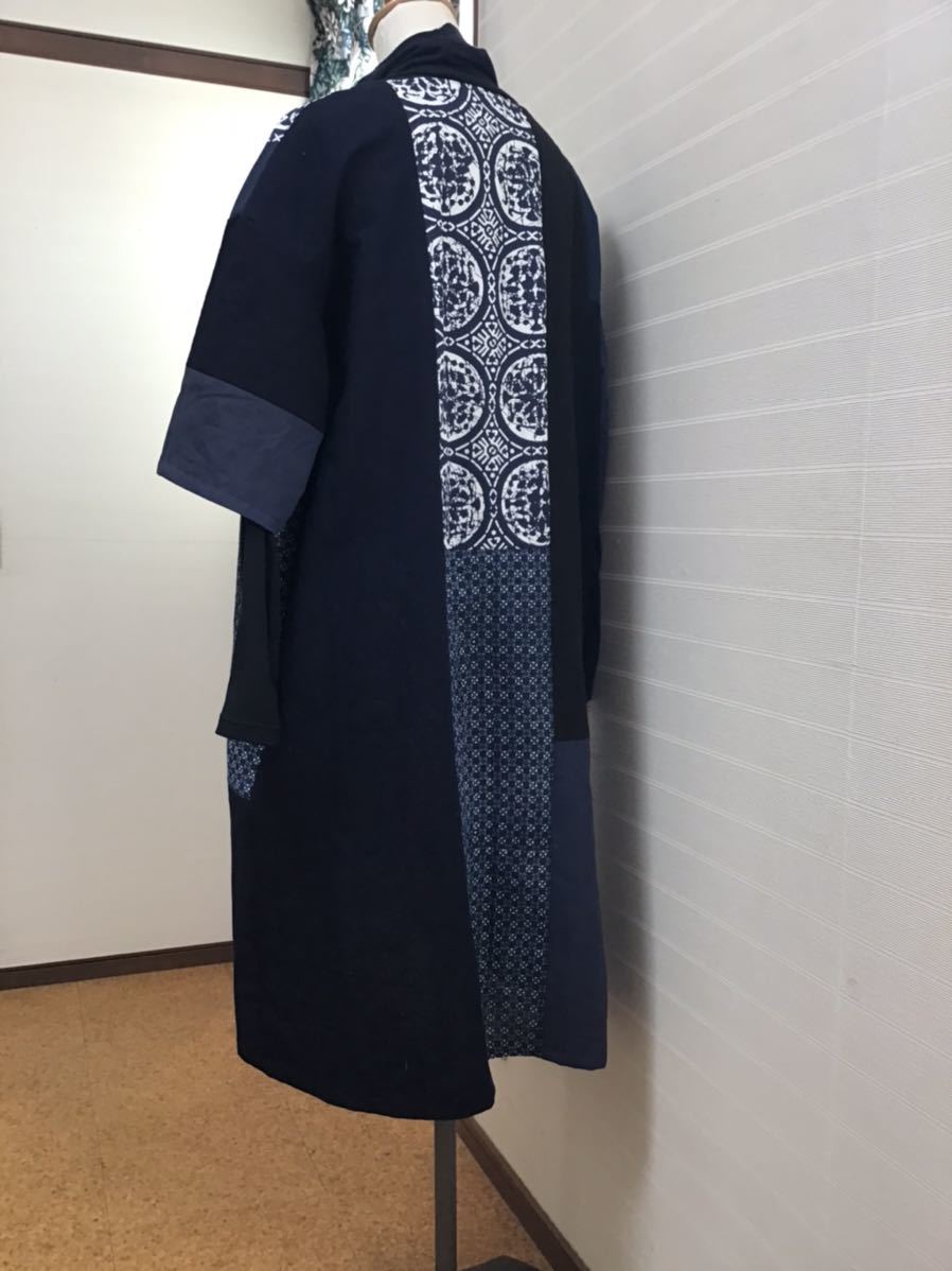 新作入荷，お買い得 着物リメイク　ワンピース　チュニック　木綿　ハンドメイド