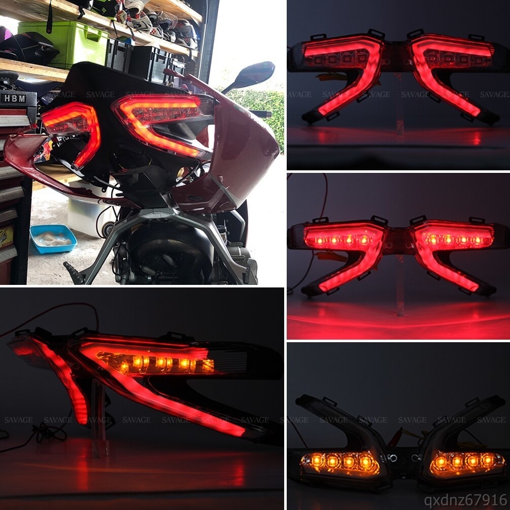 ドゥカティ 9 959 1199 1199r 1199s 1299パニガーレモーターサイクルテールライトリアテールライトブレーキターンシグナルライトインジケーターランプ用 Color Shell Smoke ブレーキライト 誠実 959