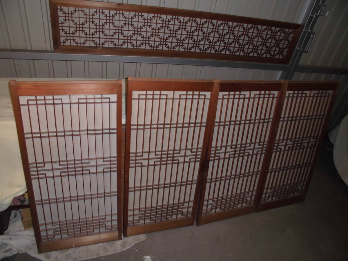 書院戸建具欄間 書院 建具と欄間 オブジェ 木工品 アンティーク 工芸品 アンティーク