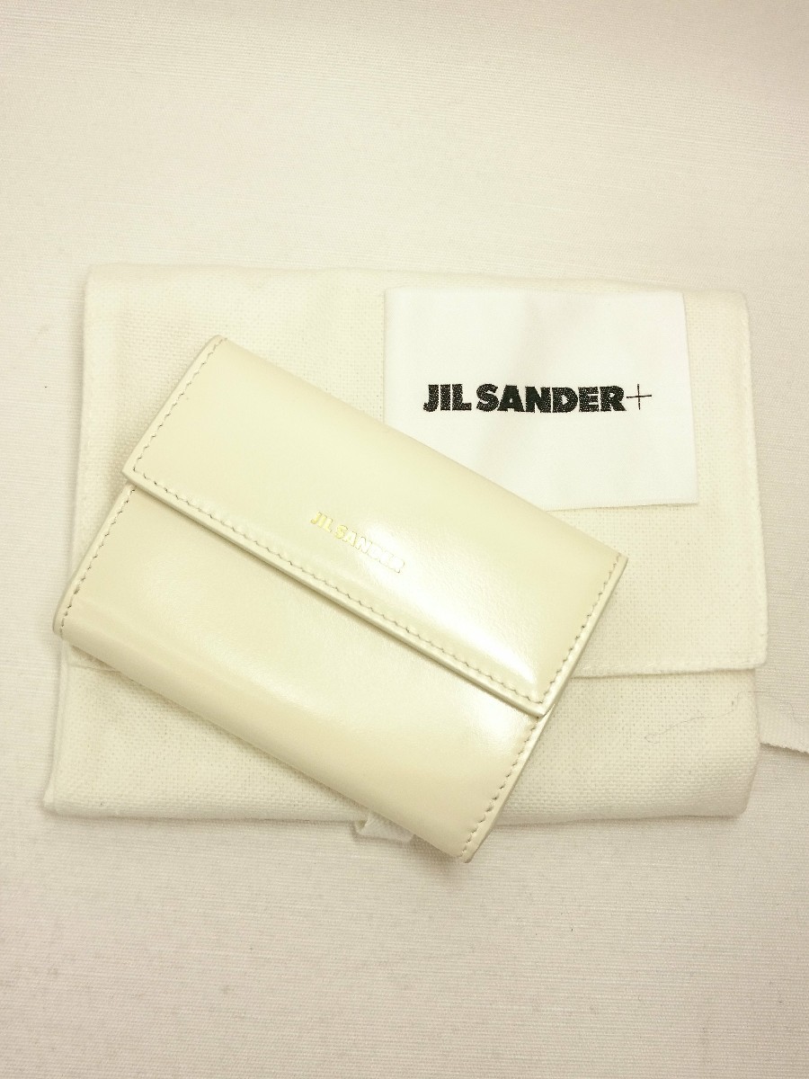 JIL SANDER◆3つ折り財布/-/BEG/ユニセックス/ホワイトベージュ JIL 三つ折り財布 ジルサンダー ベビーウォレット メンズ ブランド