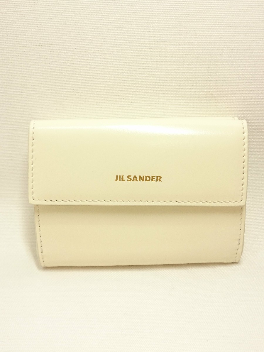 JIL SANDER◆3つ折り財布/-/BEG/ユニセックス/ホワイトベージュ JIL 三つ折り財布 ジルサンダー ベビーウォレット メンズ ブランド