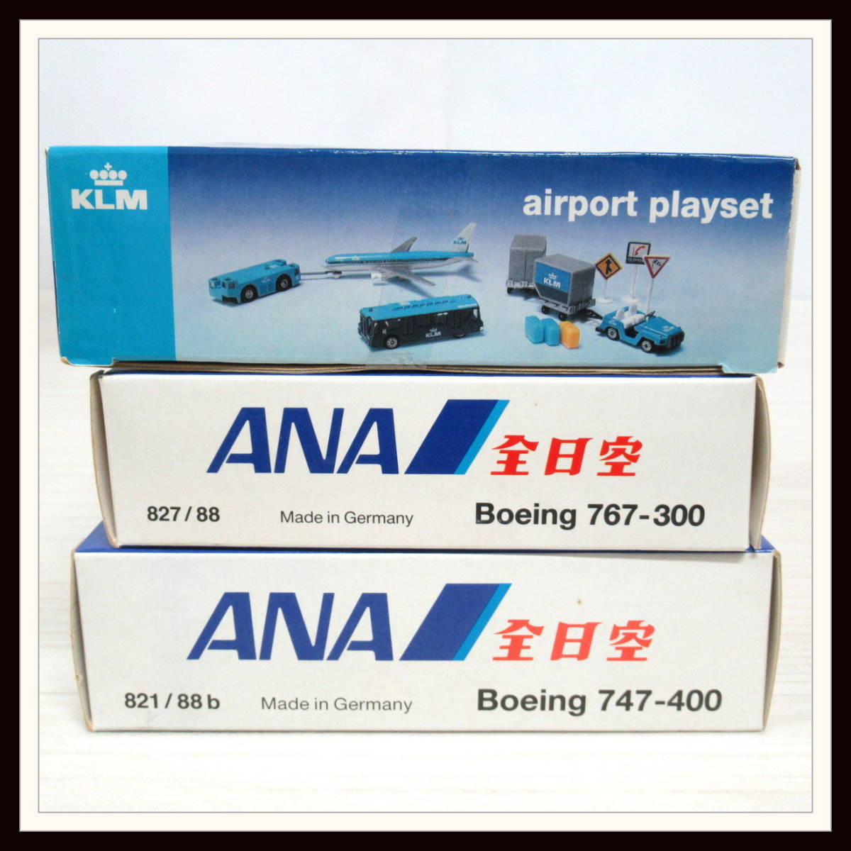 1/500 等 航空機3点セット/KLM airport playset/SCHABAK ANA 767-300  