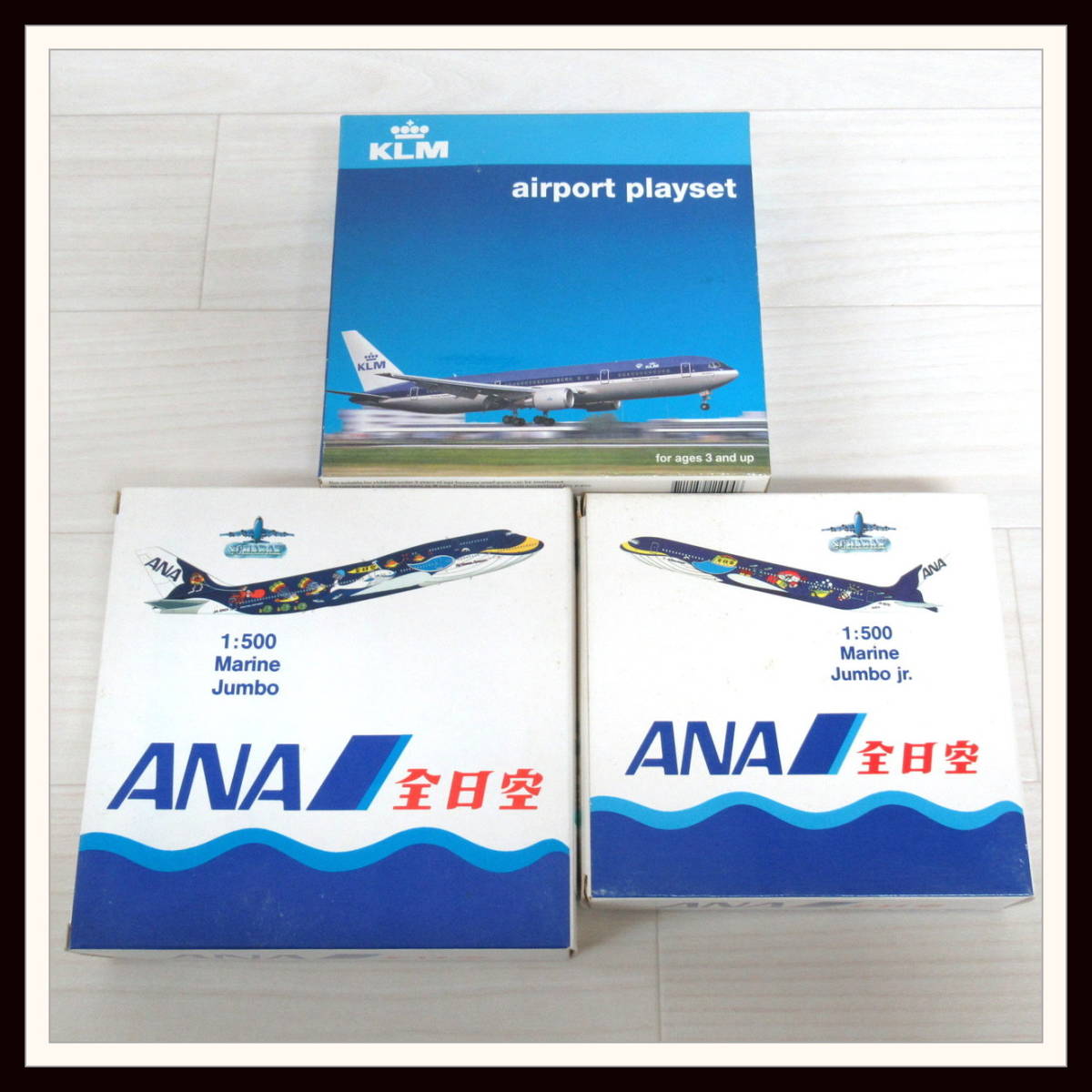 1/500 等 航空機3点セット/KLM airport playset/SCHABAK ANA 767-300  