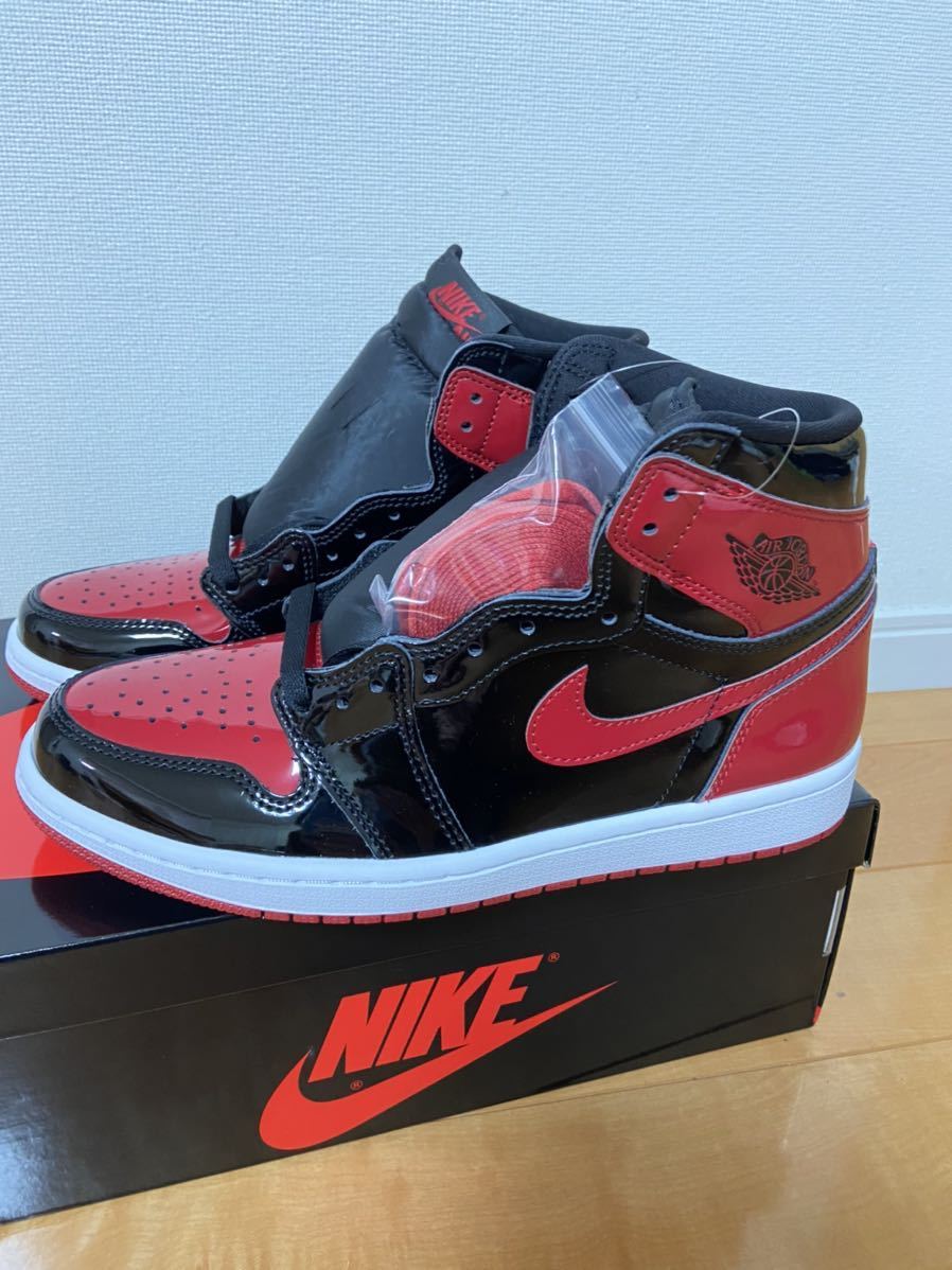 新品未着用品 28センチ NIKE AIR JORDAN 1 RETRO HIGH OG Patent Bred ナイキ エアジョーダン1 レトロ ハイ パテントブレッド 0 28cm - MID ☆人気☆NIKE☆(W)JORDA.N 28cmの中古品・新品・未