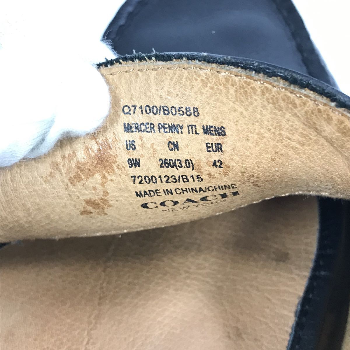 コーチ】本物 COACH 靴 27cm 黒 ローファー スリッポン ビジネス 