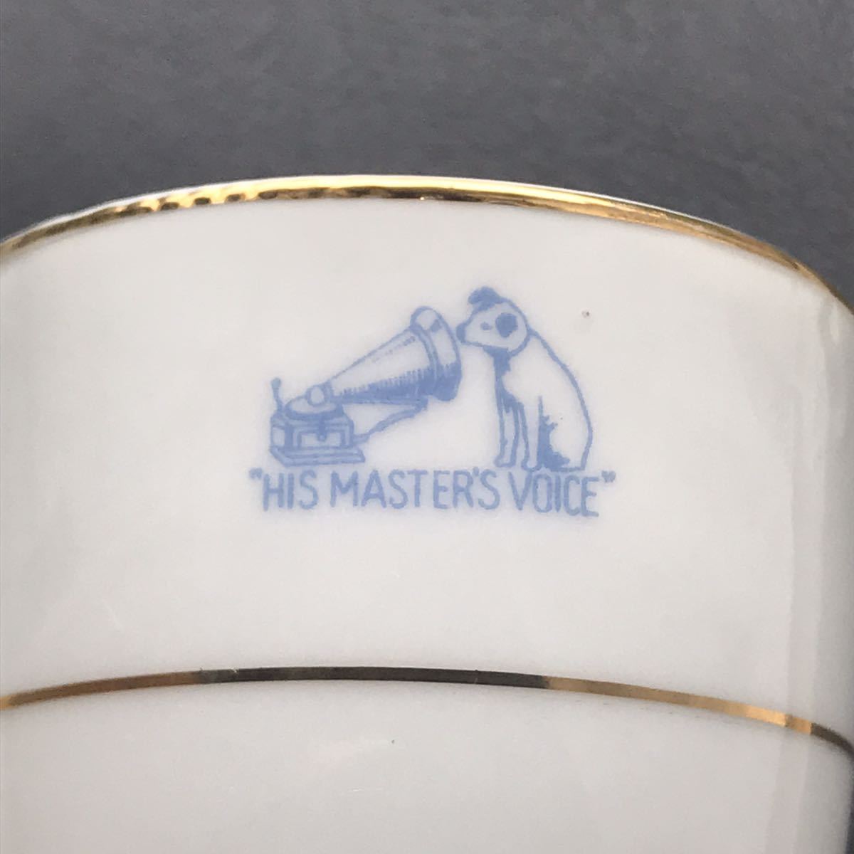 ビクター犬 湯呑み Victor ニッパー 昭和レトロ 京焼 清水焼(湯呑み