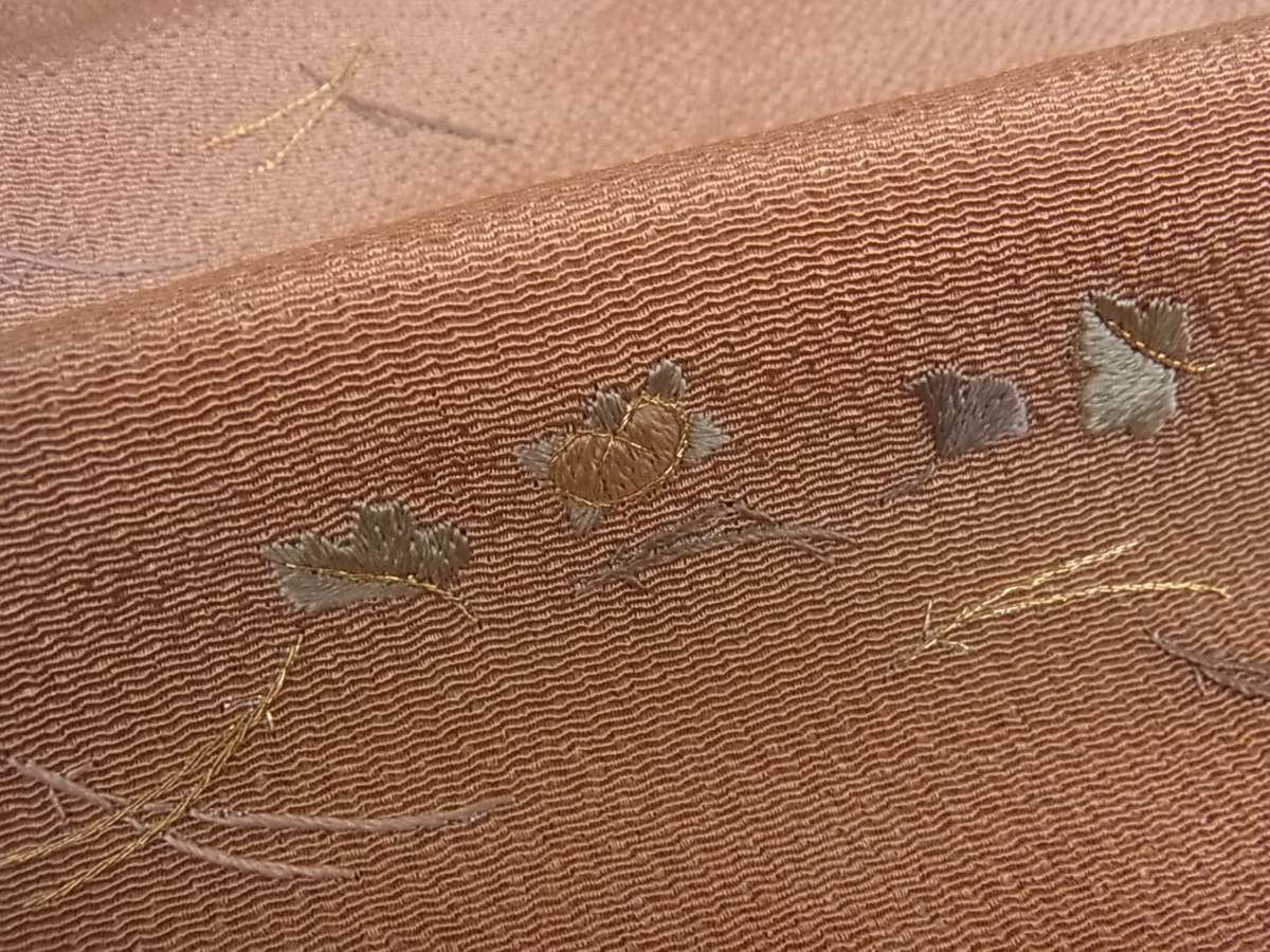 花美人着物■訪問着 総刺繍 吹寄せ花文 暈し染 金糸 鬼しぼ縮緬 逸品 未使用 h015 逸品 暈し染め 花美人着物□訪問着 吹き寄せ宝尽くし花文 平和屋着物▽訪問着 1g1106