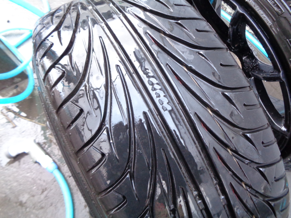 イチオシ】18×9.5J 引っ張りタイヤ 18インチブラックコンケイブ PCD114 