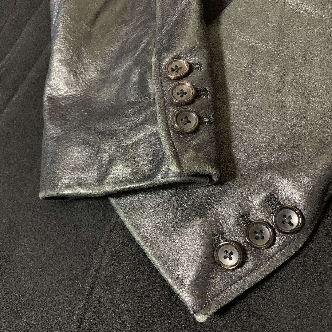 【袖牛革】MONKEY TIME ウール カウ レザー 切替 チェスターコート モンキータイム ブラック 黒 UNITED ARROWS ユナイテッドアローズ 切替 チェスターコート モンキータイム TIME)|レザースリーブ切替 いのっち様専用♪モンキータイム 袖レザー
