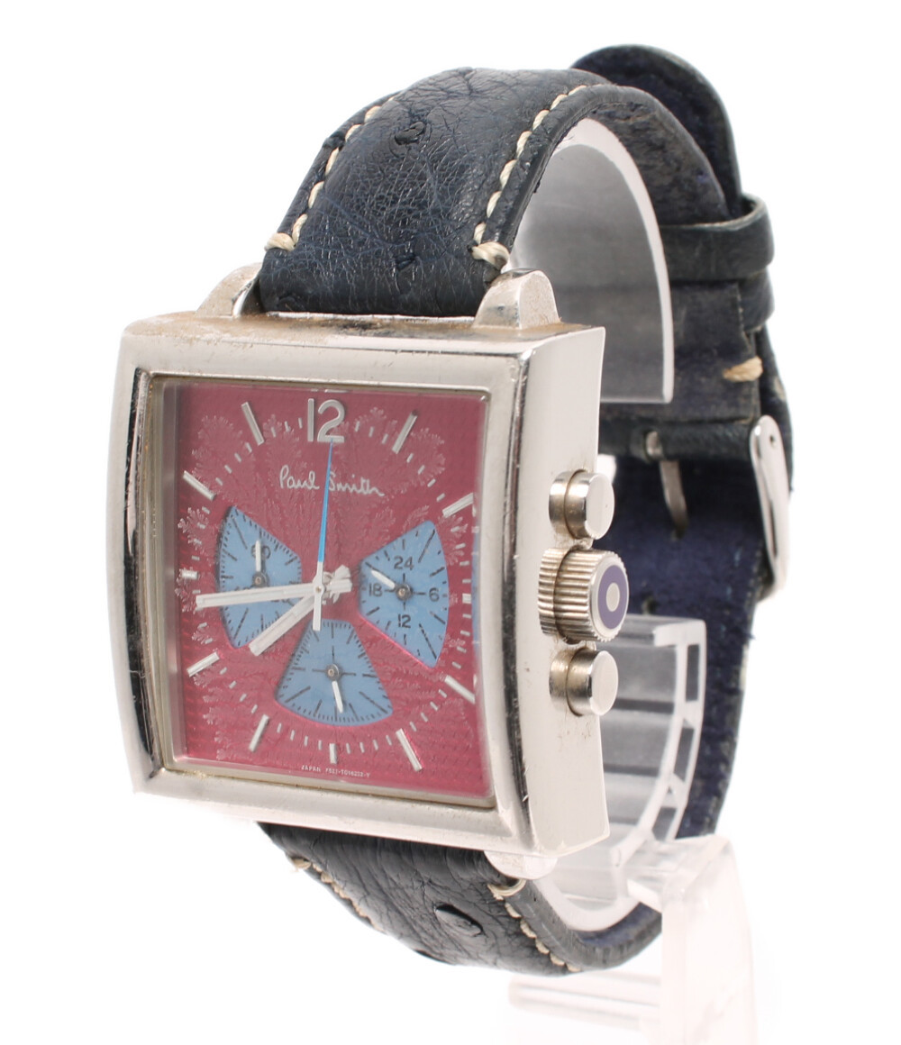 1円スタート】 訳あり ポールスミス 腕時計 クロノグラフ クオーツ  
