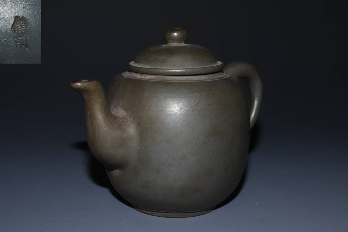 蔵出し品 青備前焼 作家造 急須 煎茶道具 xvpbvx 【公式通販】