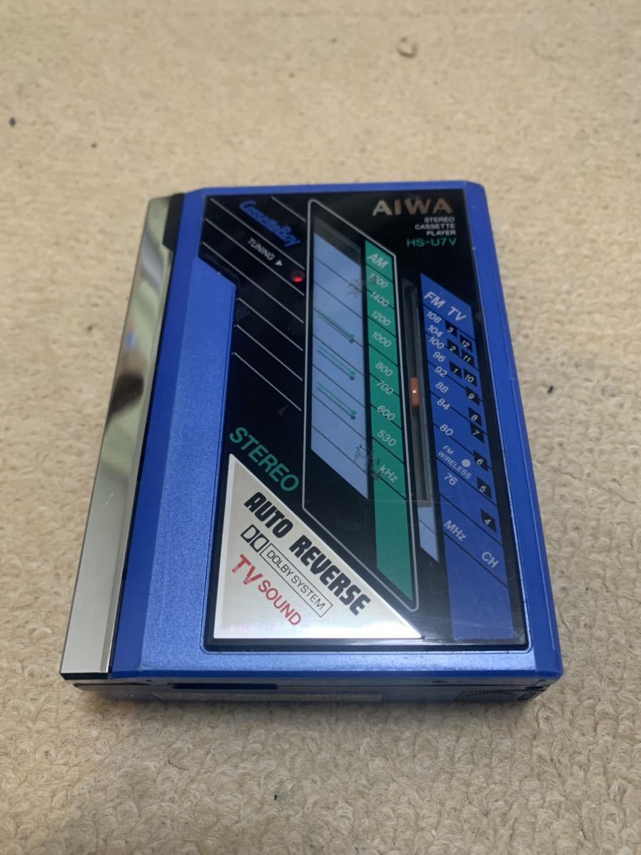 AIWA アイワ カセットボーイ カセットプレーヤー HS-U7V ジャンク AIWAアイワCassetteBoy カセットボーイ カセットプレーヤー昭和レトロ