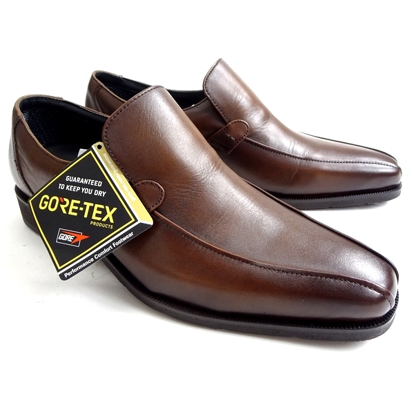 ■madras walk マドラス ウォーク 新品 定価2.2万 本革 レザー スリッポン ローファー ビジネスシューズ MW5911 DBR 25 ▲032▼are2547c