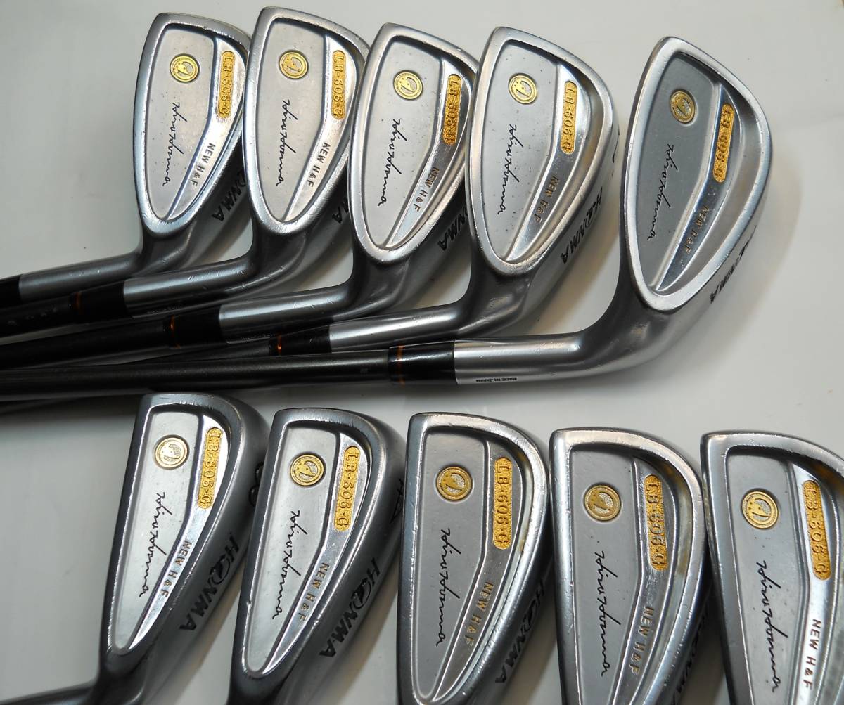良好！ 本間 HONMA ホンマ LB-606-G NEW H&F 金モグラ 3～10、11，SW 