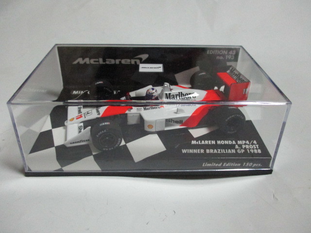 即決 PMA ミニチャンプス 150台限定 1/43 マクラーレン MP4/4 1988年