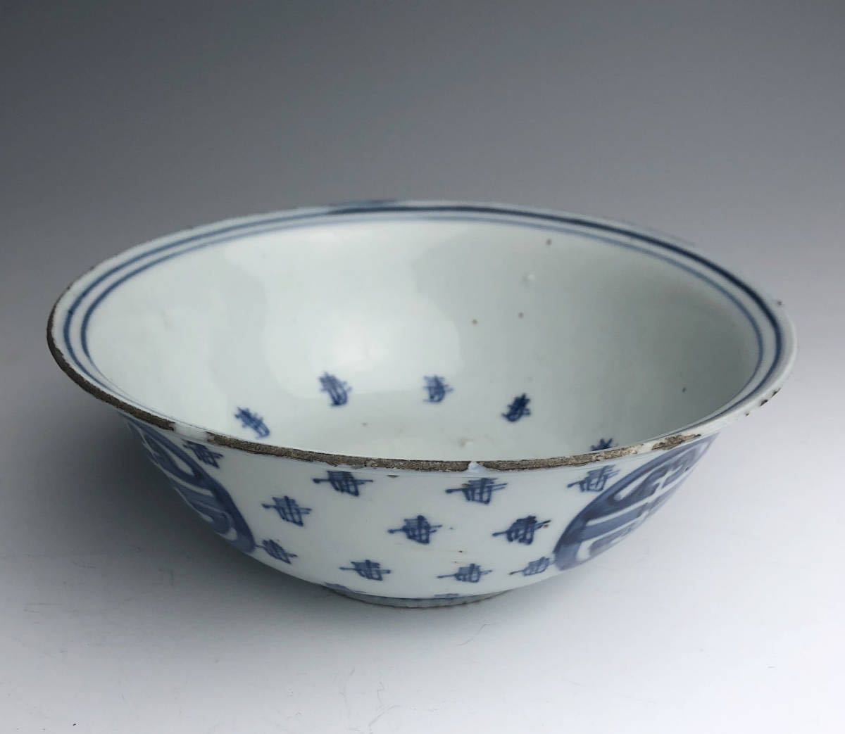 中国美術 明時代 青花鳳紋碗 染付碗 共箱 明 万暦年 古董品 尊 高6.5cm 中国古玩 SD036. 中国古玩 永楽年製 青花 染付 蓮花文碗 茶碗 / 陶器