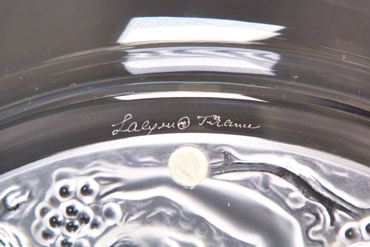 レア 美品 LALIQUE ラリック クリスタル ガラス コートドール プレート 