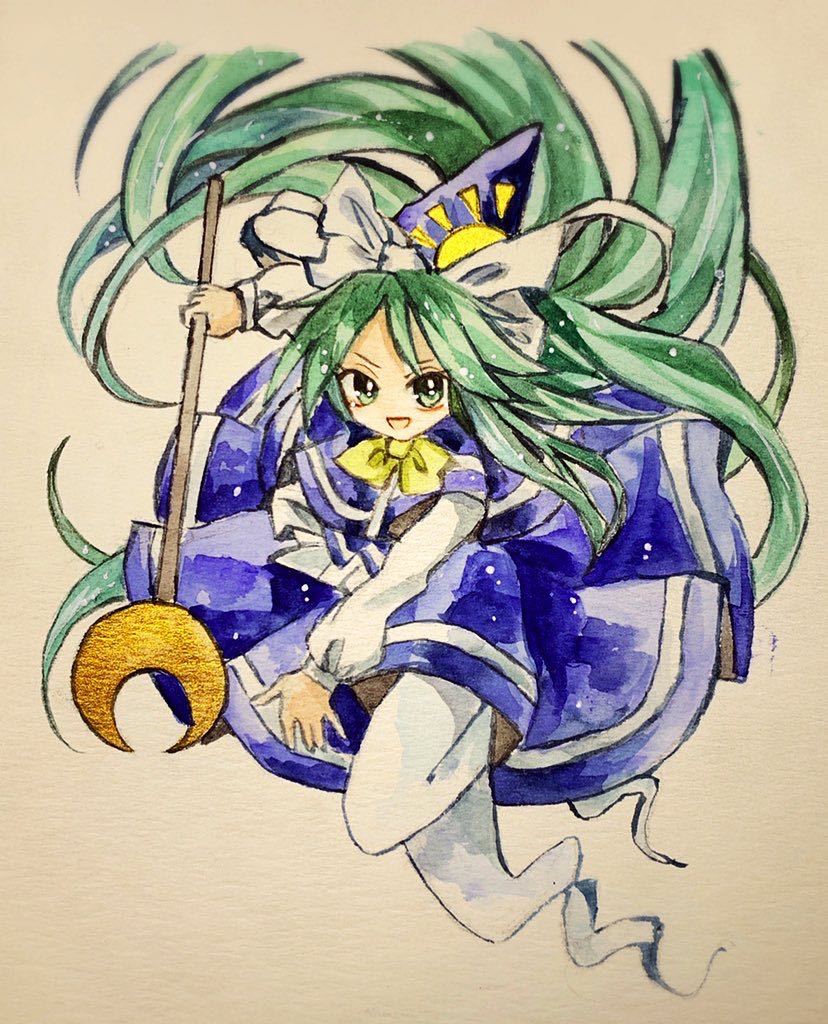 手描きイラスト東方Projectになります 東方Project 東方旧作 魅魔 手描きイラスト(手描きイラスト)｜売買され
