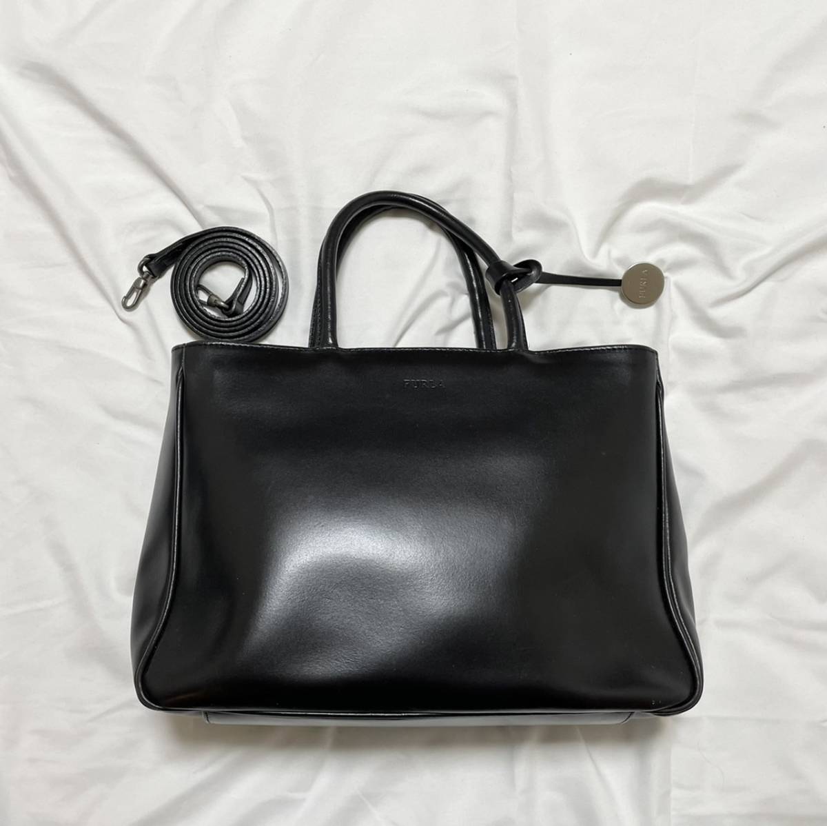 美品 イタリア製 FURLA フルラ 2way レザー 斜め掛け トートバッグ 