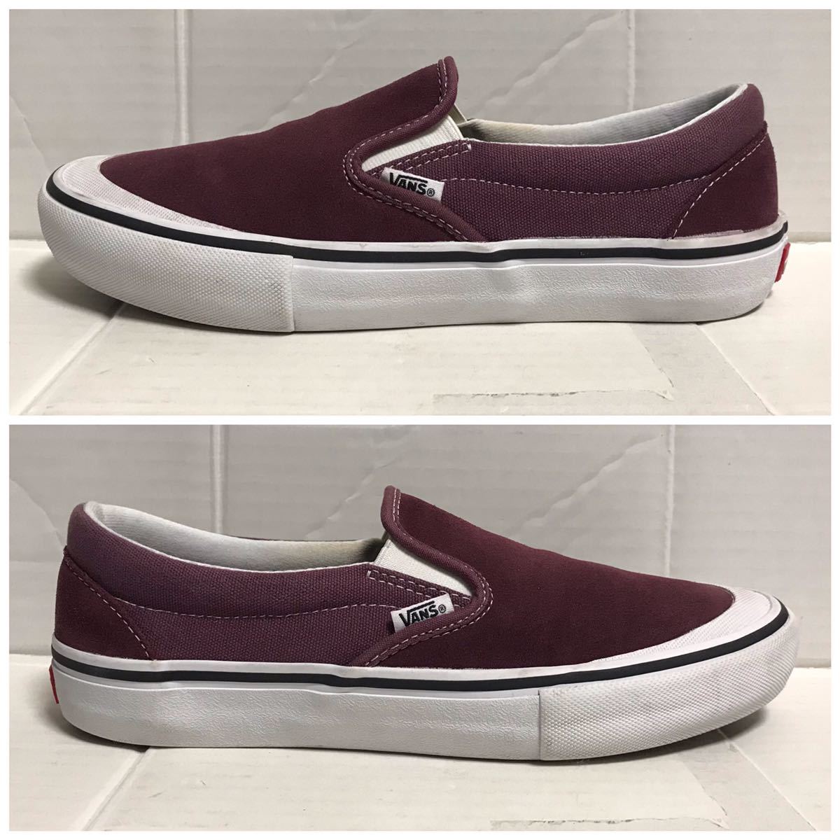 VANS バンズ SLIP-ON PRO スリッポン プロ シューズ バーガンディ27.0 