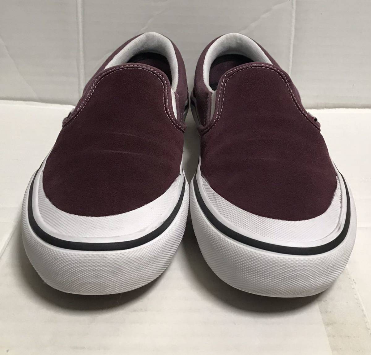 VANS バンズ SLIP-ON PRO スリッポン プロ シューズ バーガンディ27.0 