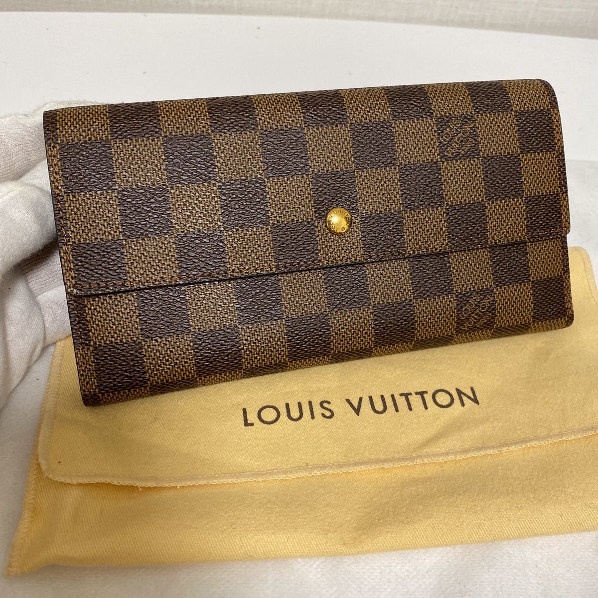 未使用品】LOUIS VUITTON ルイヴィトン ダミエ ポルトフォイユサラ 長 