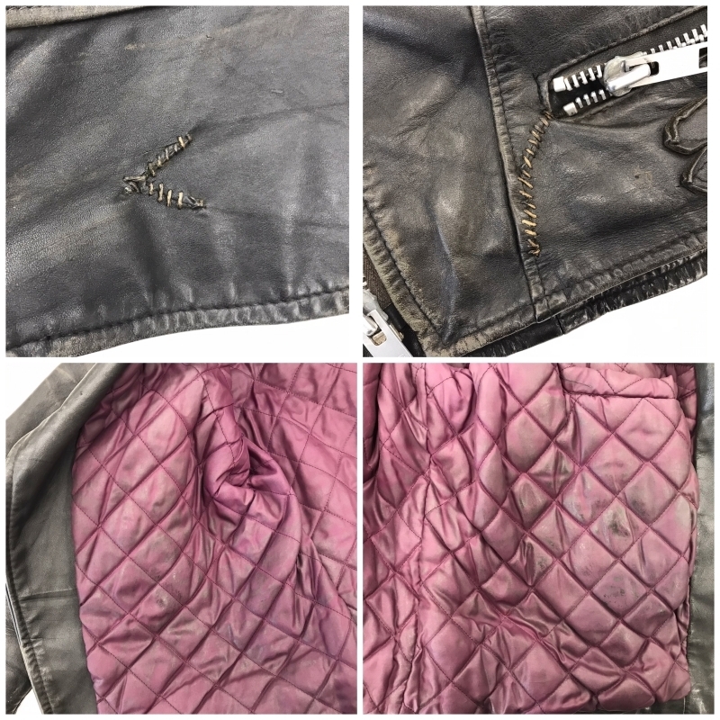 の*か様 vintage‼︎ Wolf Leather. セミダブルライダース 楽天